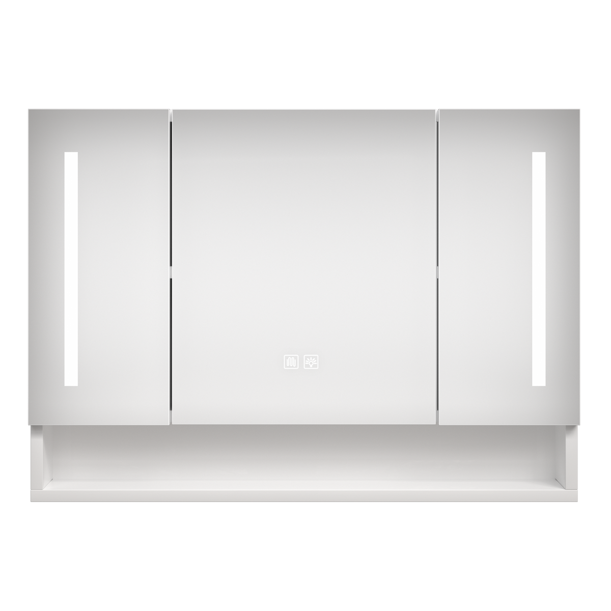 Modern 39x28 inch bathroom cabinets, medicine cabinets with mirrors and LED lights, and bathroom storage cabinets