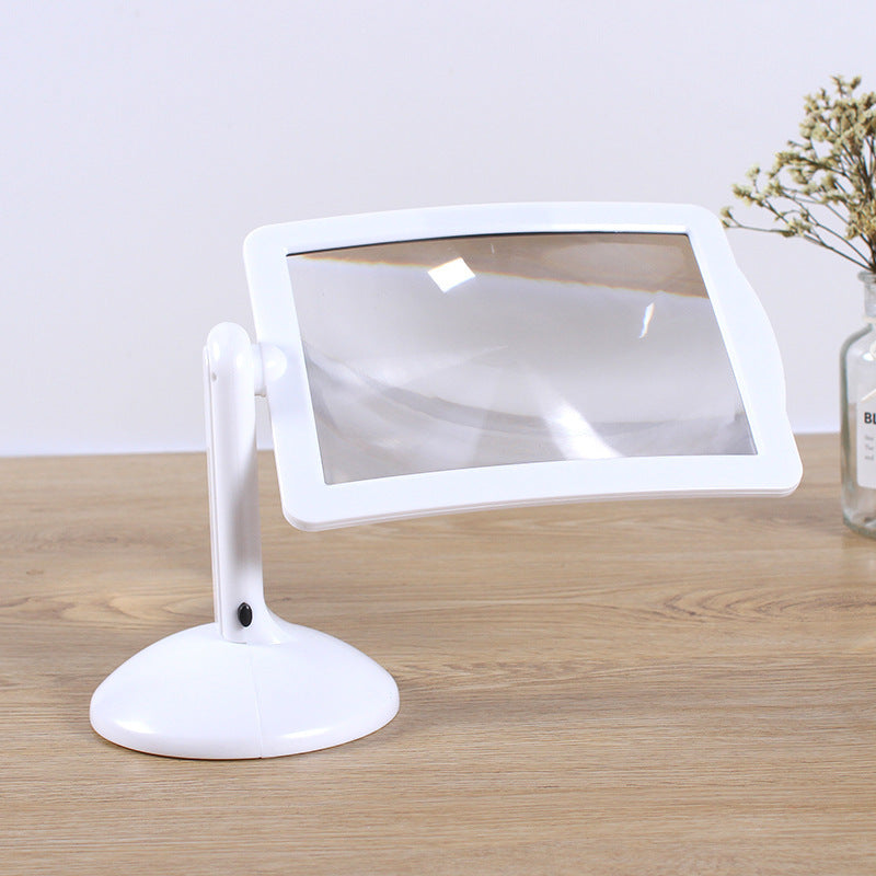 3X Desktop Brighter Viewer Screen Magnifier 360 Degree Rotating Bracket Desktop Magnifying Glass with LED Lights