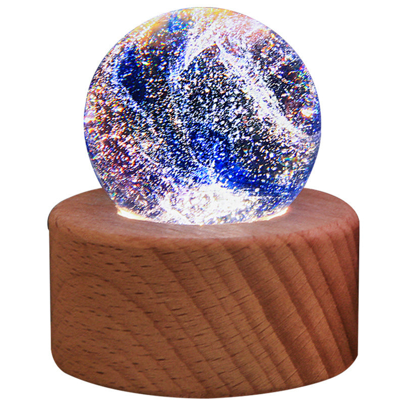 Colorful glass beads dragon beads glowing crystal balls desktop home decor ornaments birthday gifts small night lights
