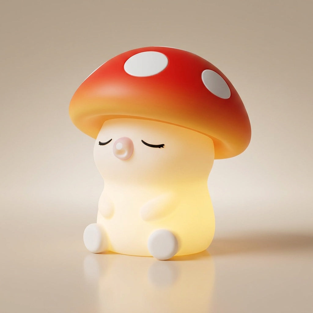 Mushroom Night Light with Soft Ambient Glow