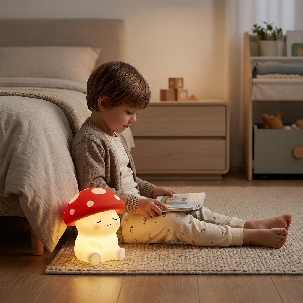 Mushroom Night Light with Soft Ambient Glow