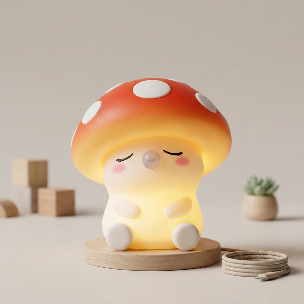 Mushroom Night Light with Soft Ambient Glow