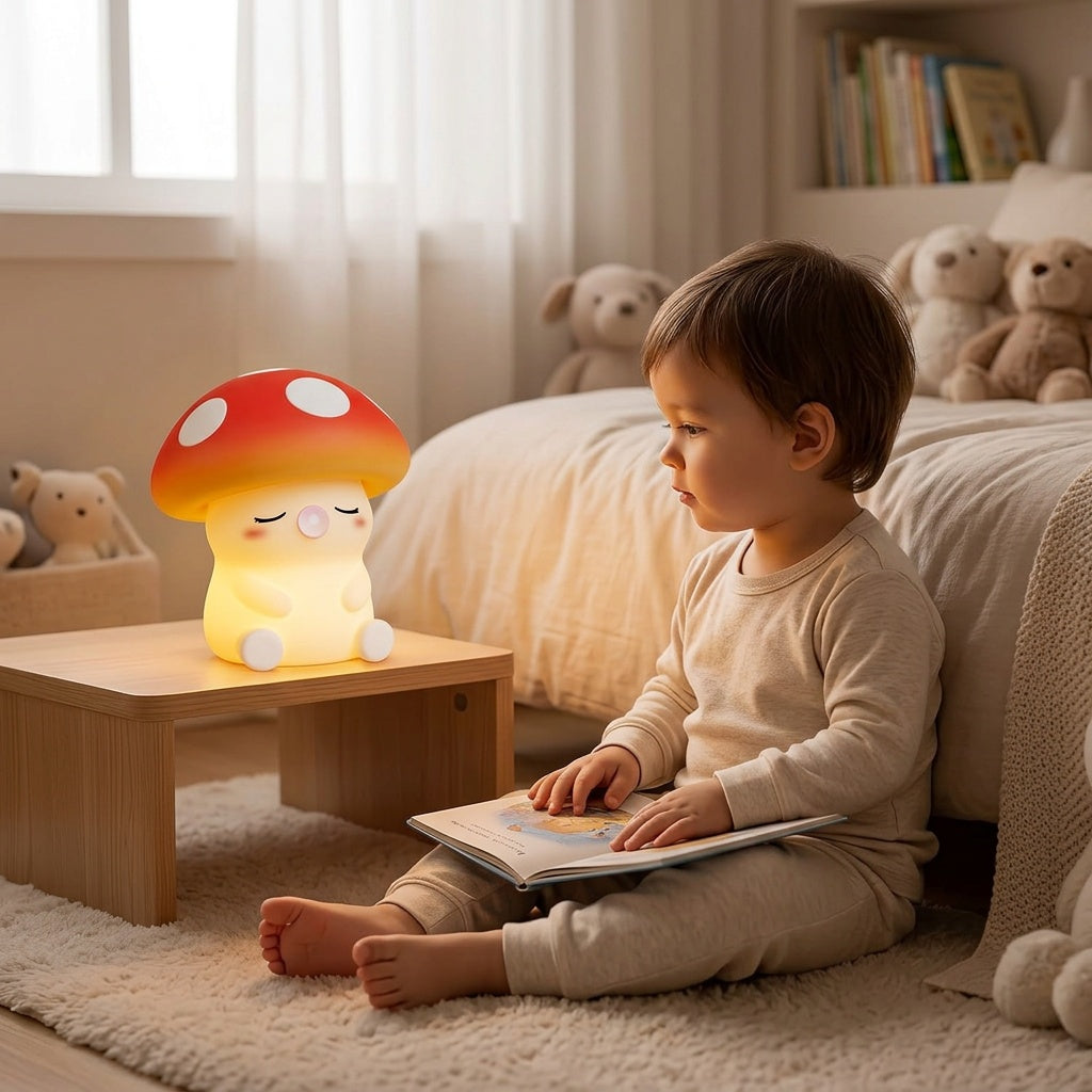 Mushroom Night Light with Soft Ambient Glow