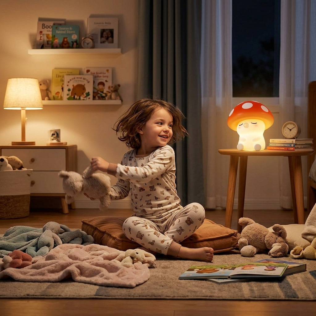 Mushroom Night Light with Soft Ambient Glow
