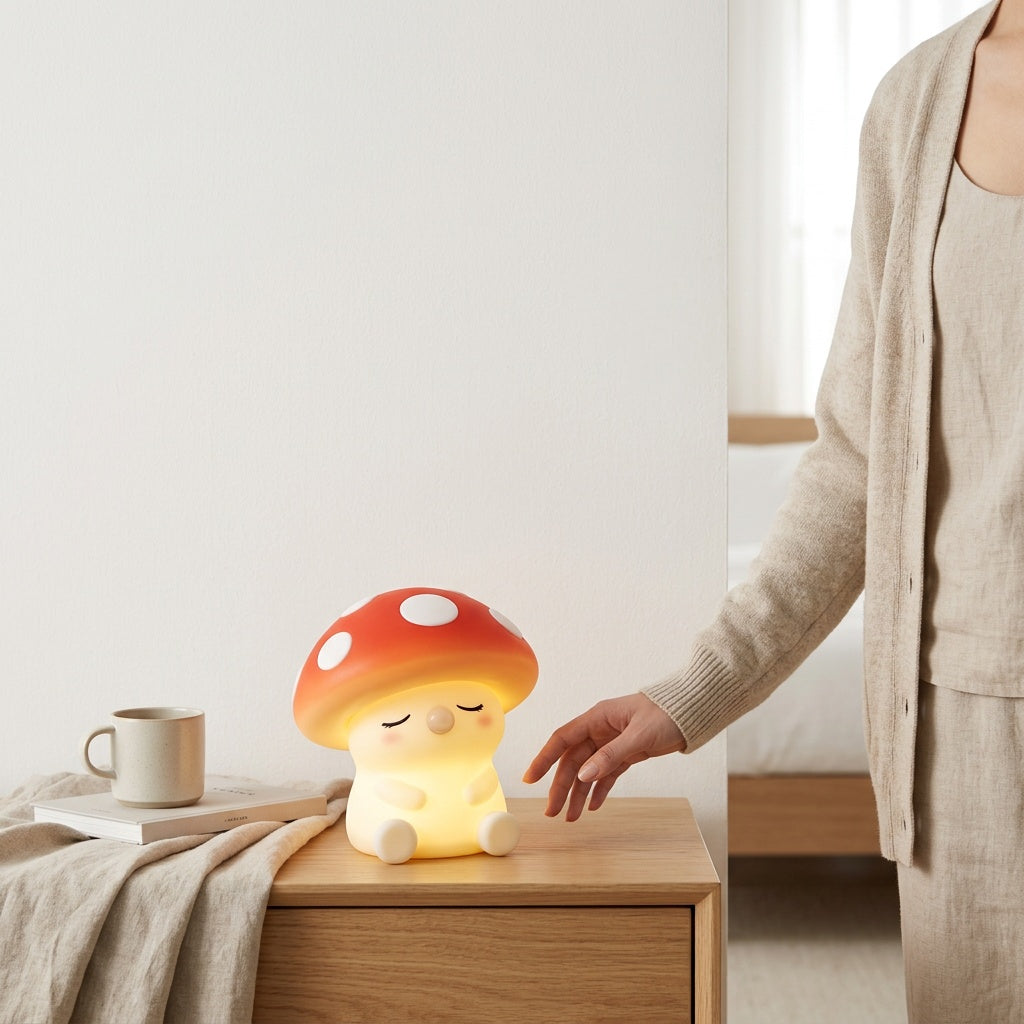 Mushroom Night Light with Soft Ambient Glow