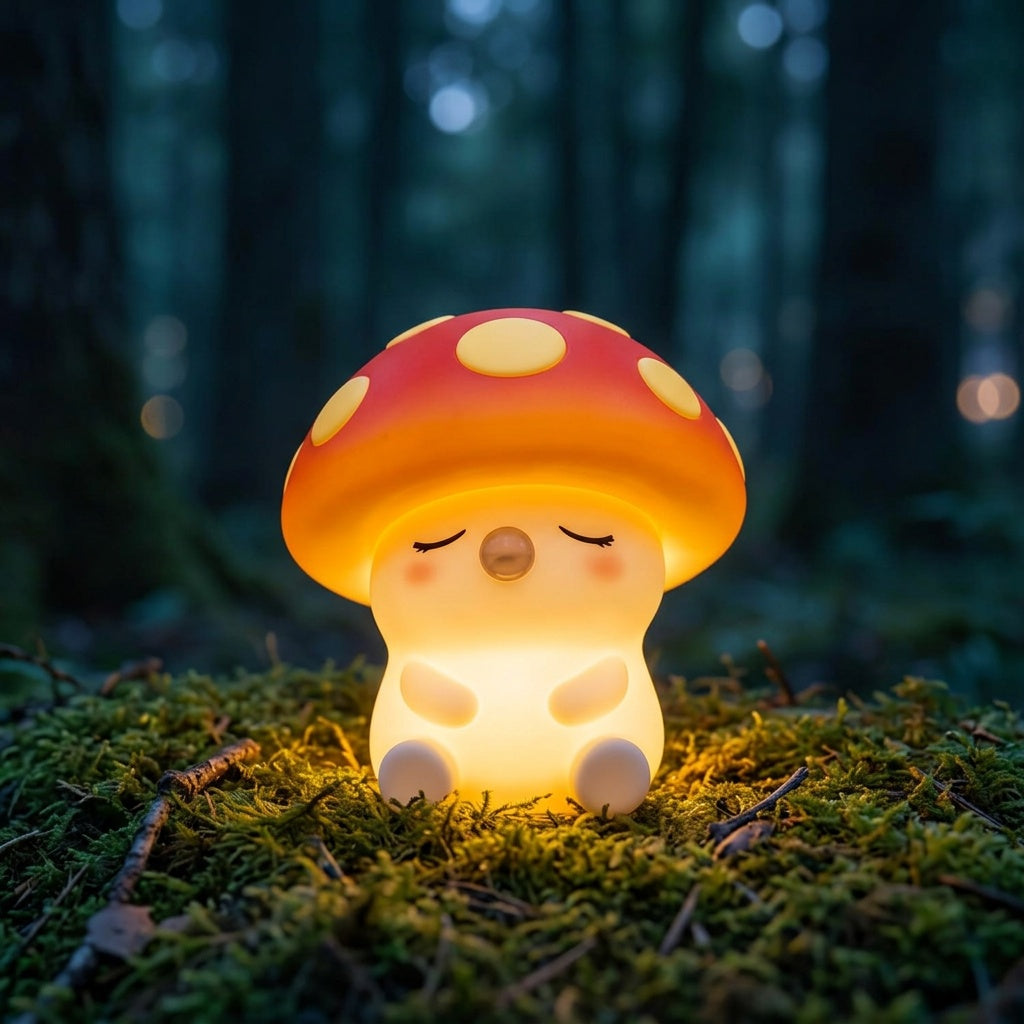 Mushroom Night Light with Soft Ambient Glow